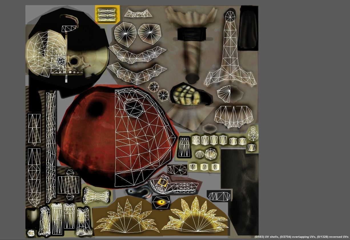 Bone Pirate Skeleton in Rob Booby Trap - Boa Low-poly 3D model_15