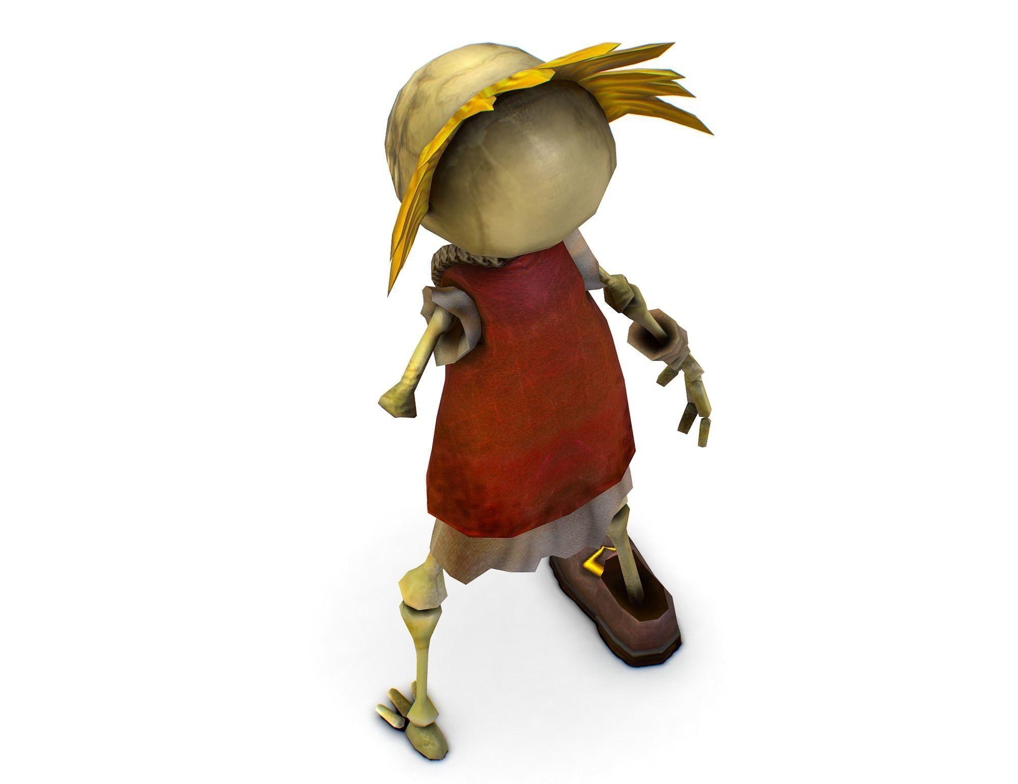 Bone Pirate Skeleton in Rob Booby Trap - Boa Low-poly 3D model_9