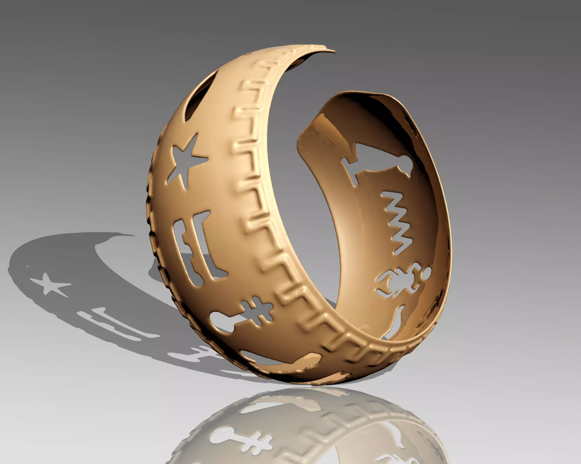 Ancient Bracelet Pharaonic Egypt STL jewelry 3D print model