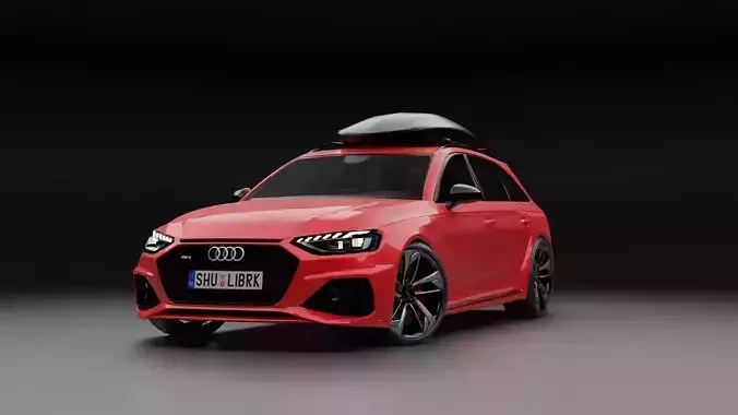 Low Poly Car photo studio with 360 lightning Low-poly 3D model