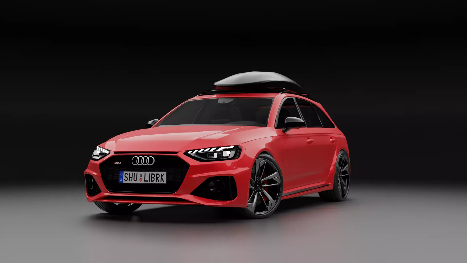 Low Poly Car photo studio with 360 lightning Low-poly 3D model