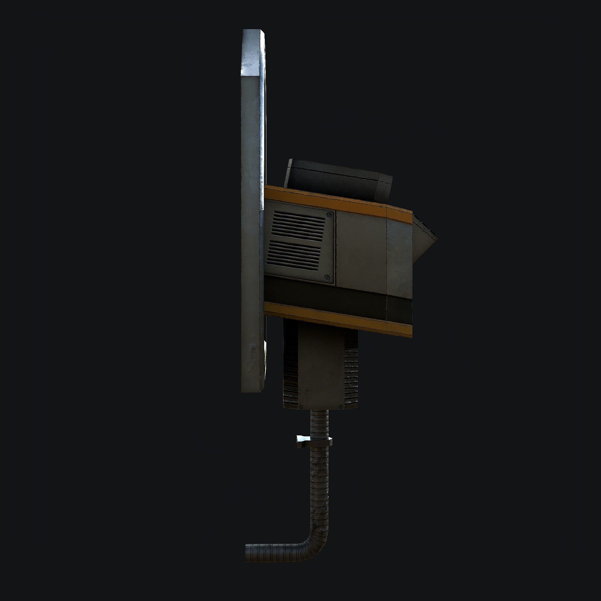 Sci-Fi Hand Lock Low-poly 3D model_8