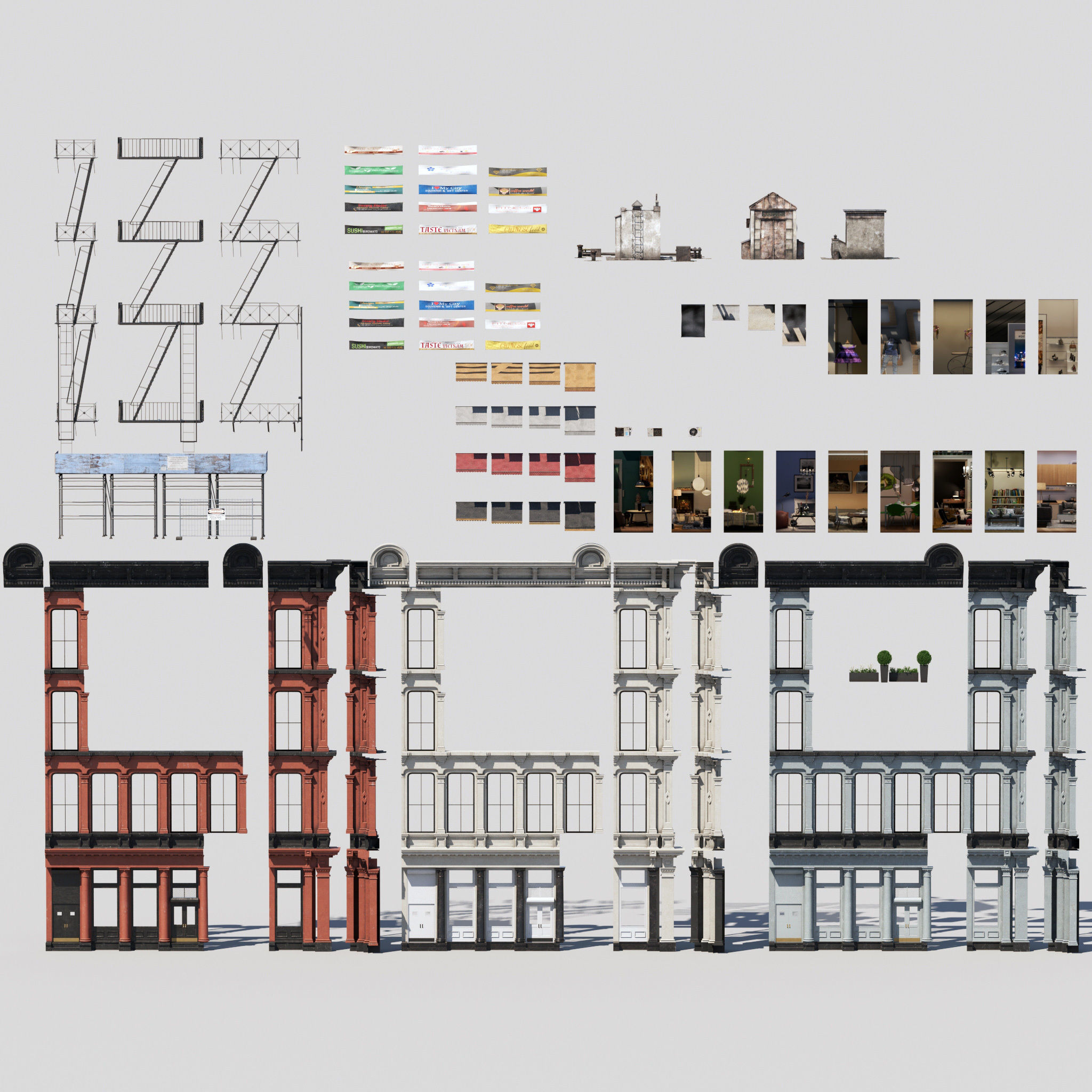 Archmodels vol 267 - collection of modular buildings 3D model_9