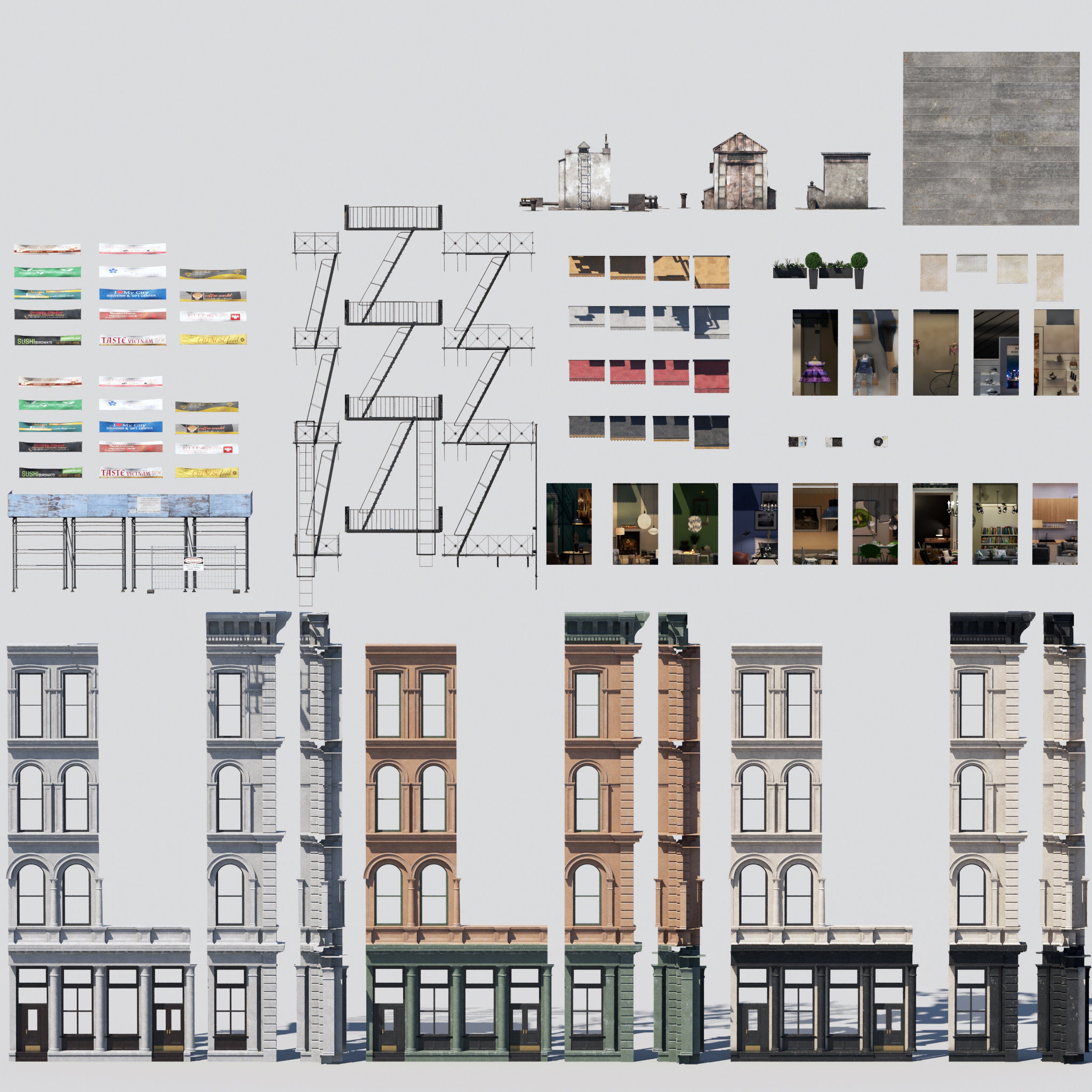 Archmodels vol 267 - collection of modular buildings 3D model_8
