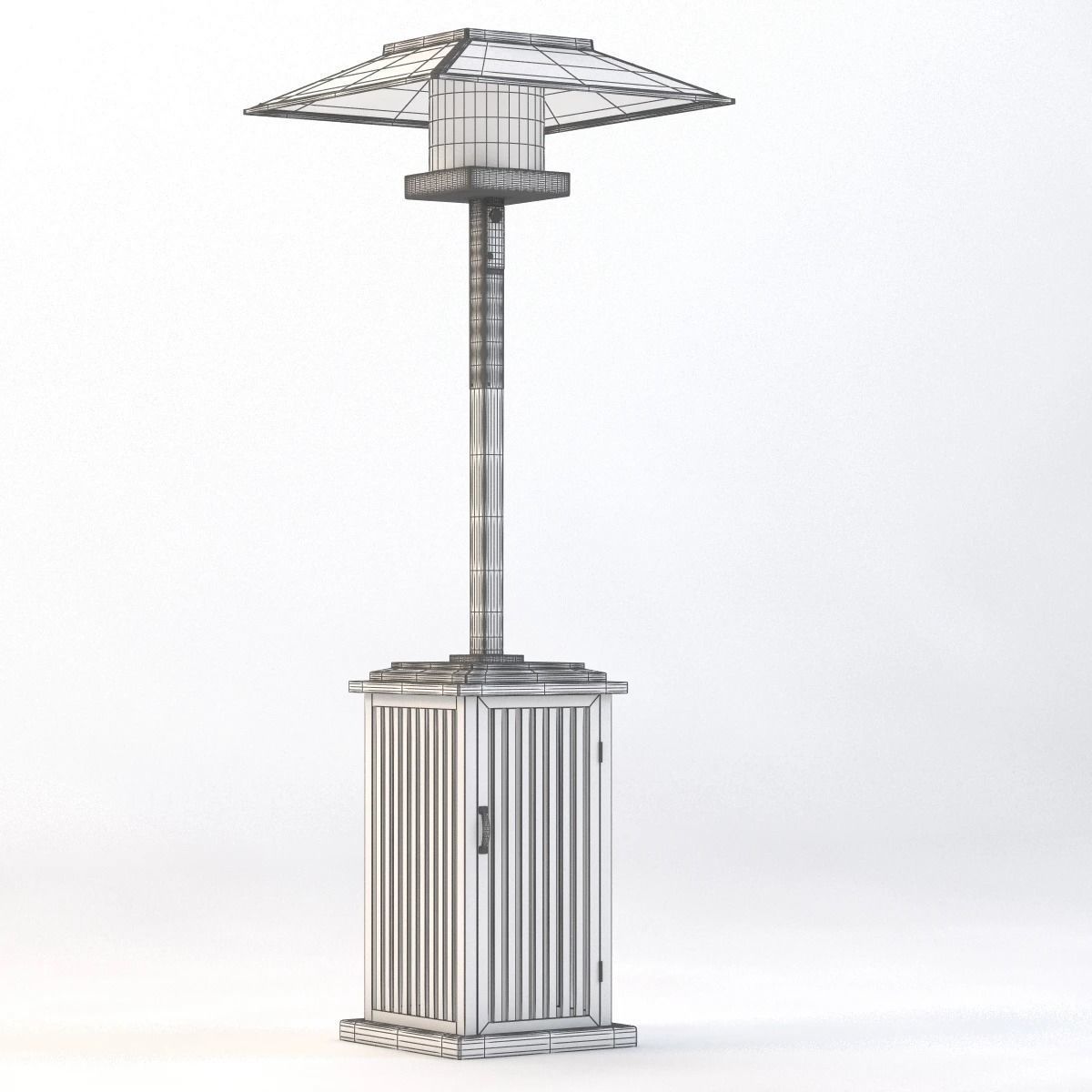 Wooden Look Patio Heater 3D model_2