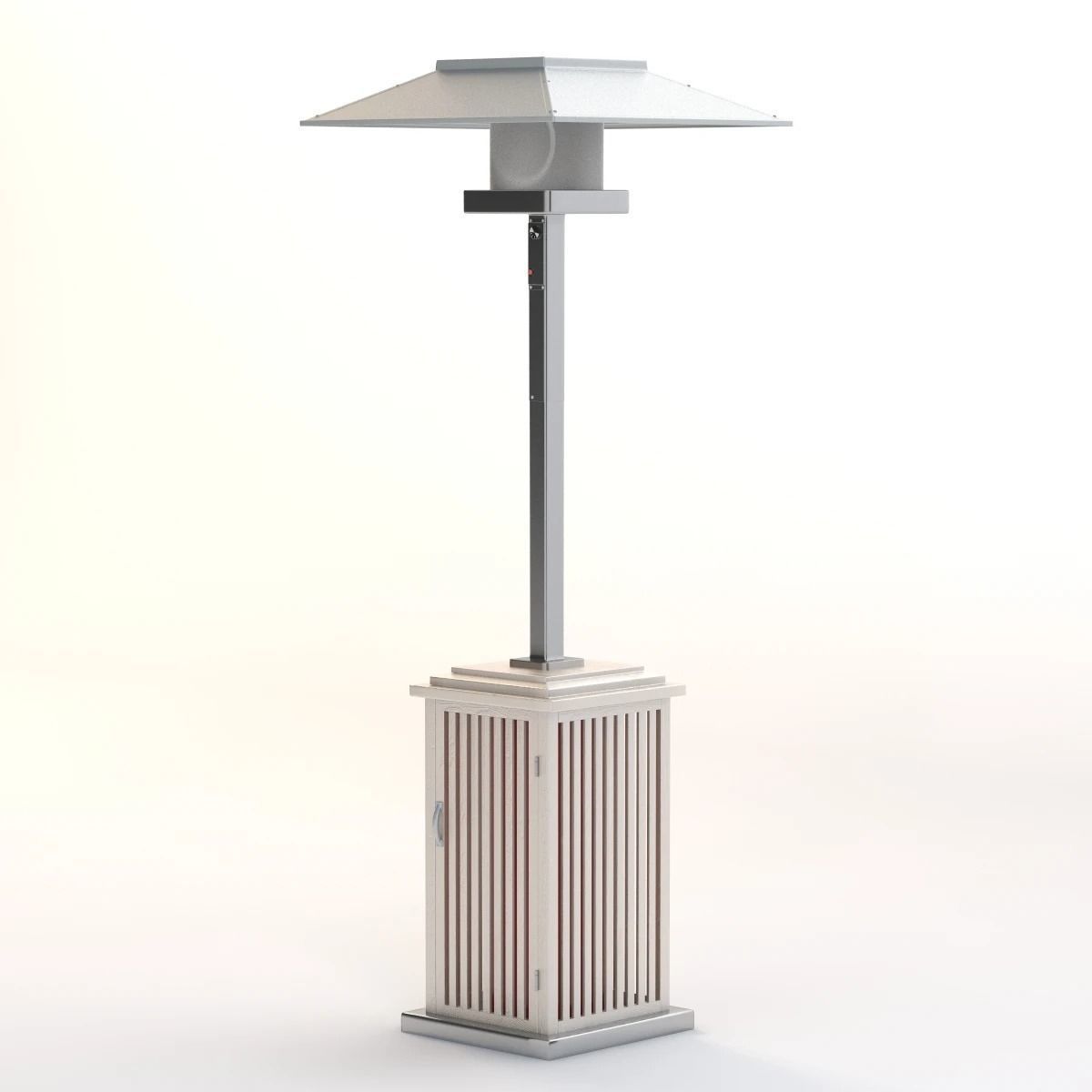 Wooden Look Patio Heater 3D model_7