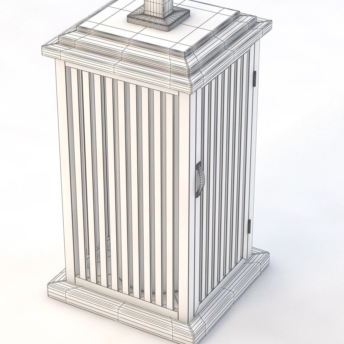 Wooden Look Patio Heater 3D model_4