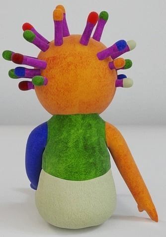 Wink Muppet Toy 3D model_1