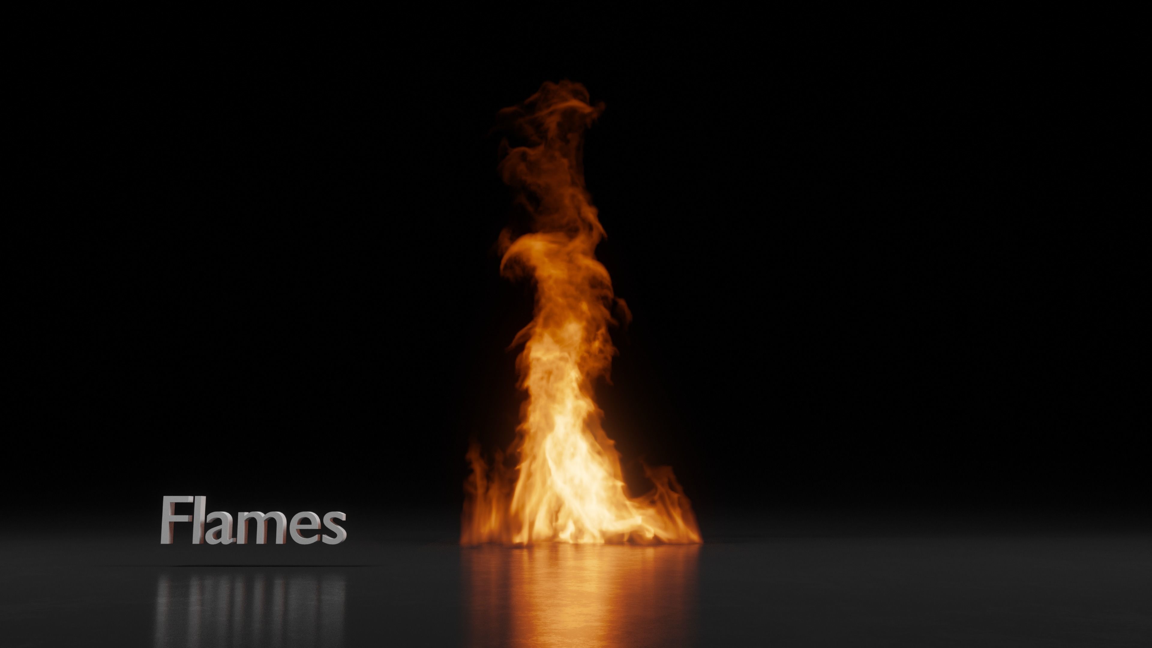 3D Fireplace Animation 3D model_3