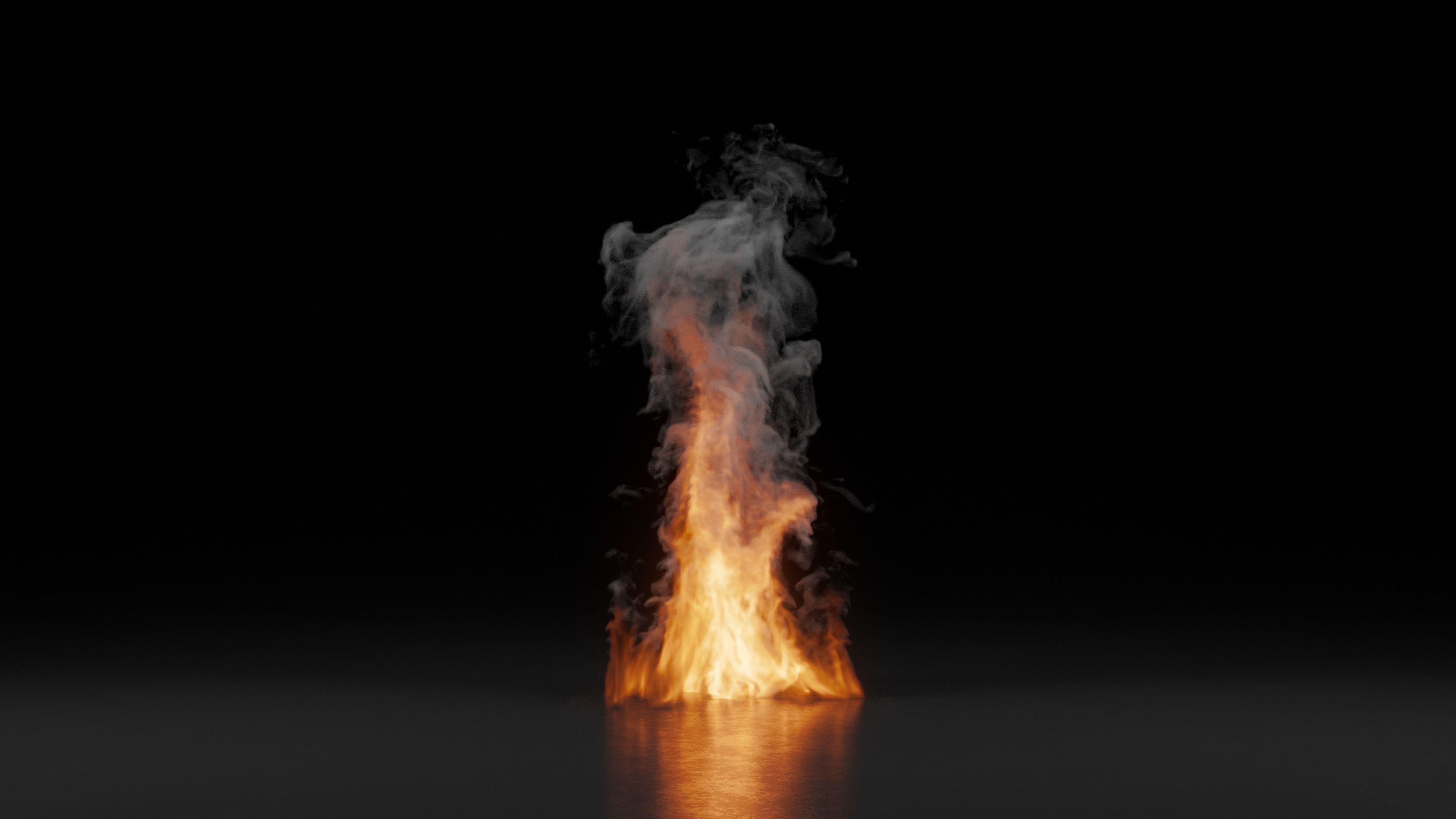 3D Fireplace Animation 3D model_2