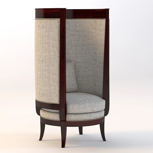 Wing Barrel Lounge Chair 3D model