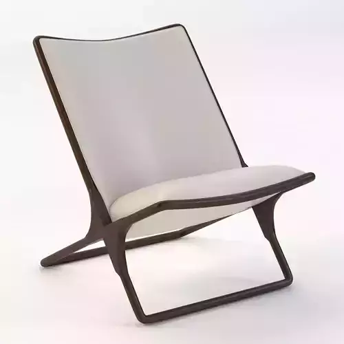 Ward Bennett Scissor Lounge Chair 3D model