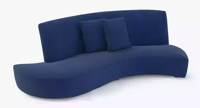 Vladimir Kagan Bilbao Curved Sculptural Sofa 3D model