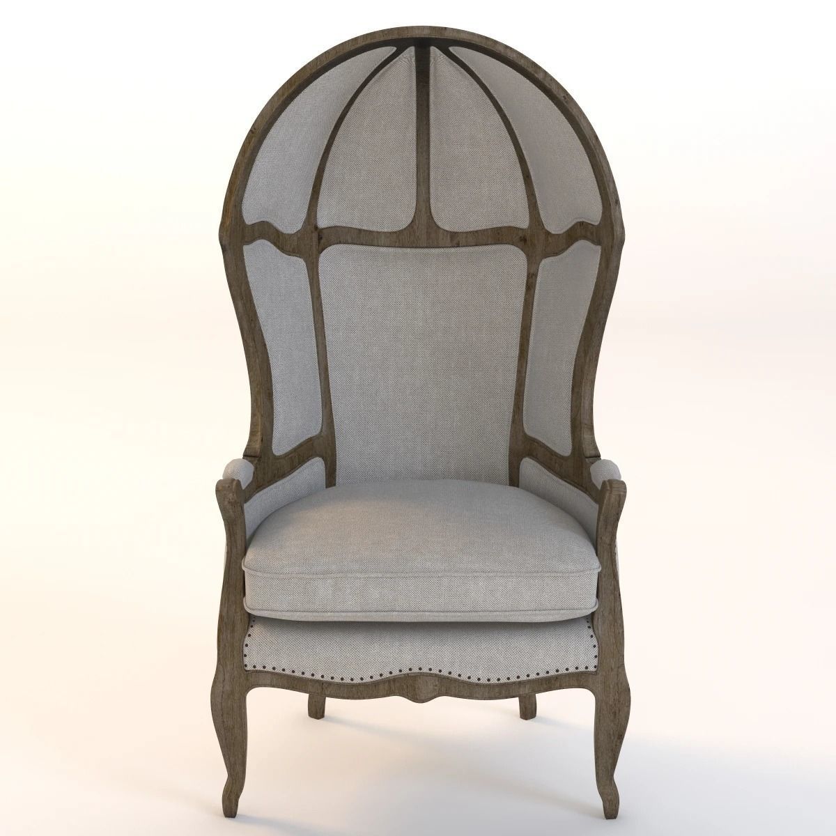 Versailles Burlap Backed Chair 3D model_12