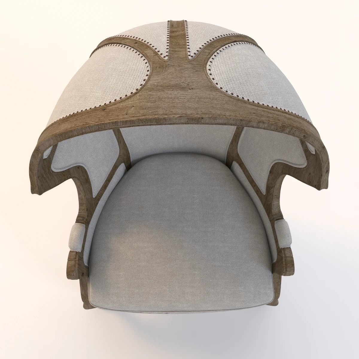 Versailles Burlap Backed Chair 3D model_11