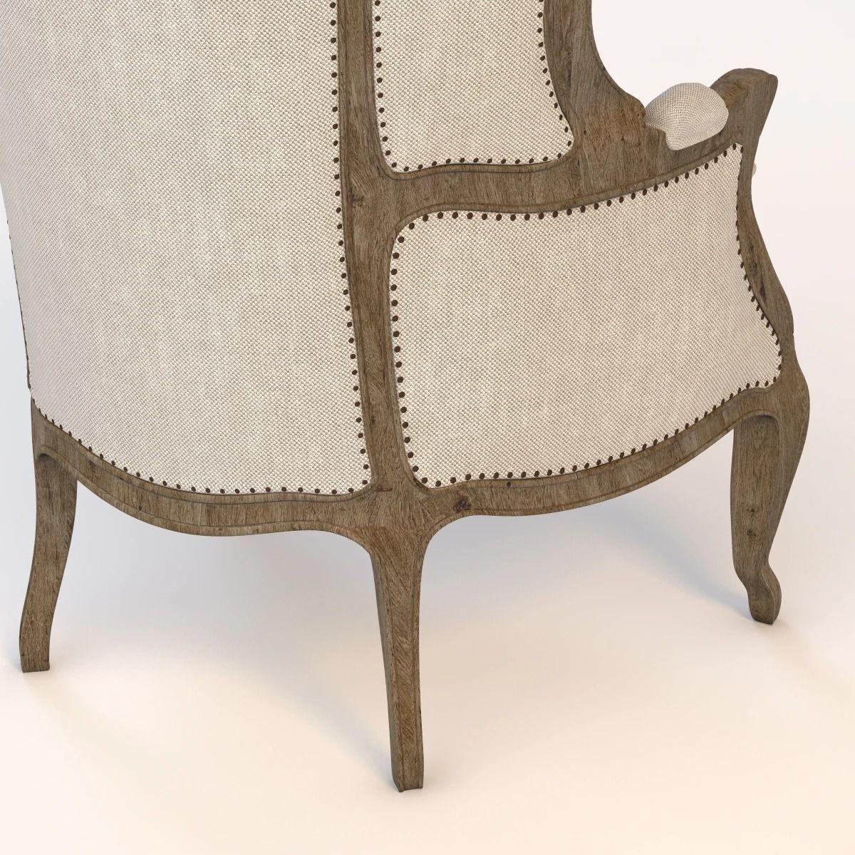 Versailles Burlap Backed Chair 3D model_6