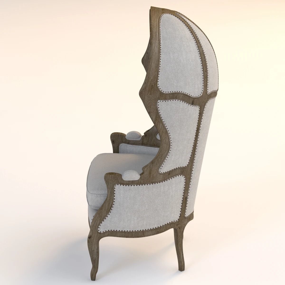 Versailles Burlap Backed Chair 3D model_10