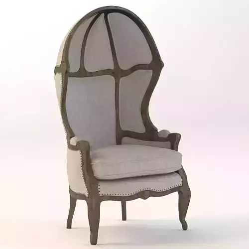 Versailles Burlap Backed Chair 3D model