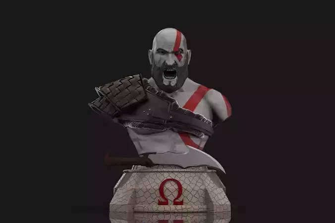 Kratos God of War bust