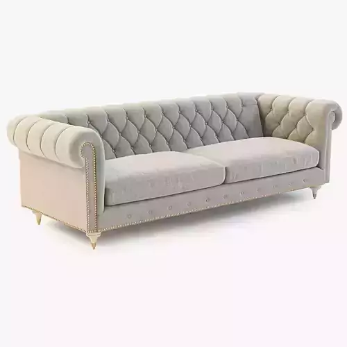 Velvet Lyre Chesterfield Sofa