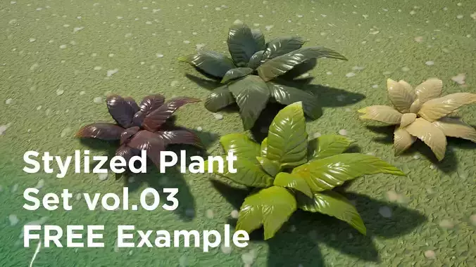 Stylized Plants Set vol 03 FREE Example