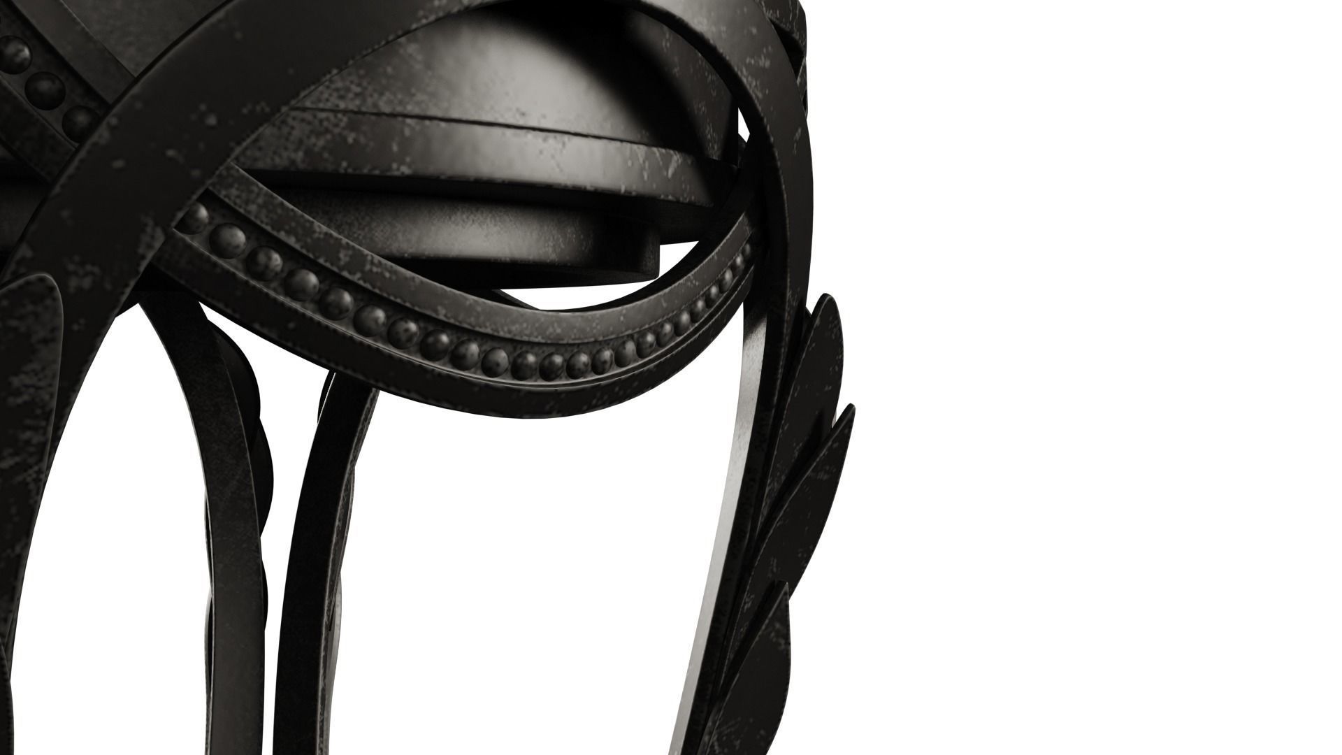 Lantern-5 wrought iron street lamp 3D model_7