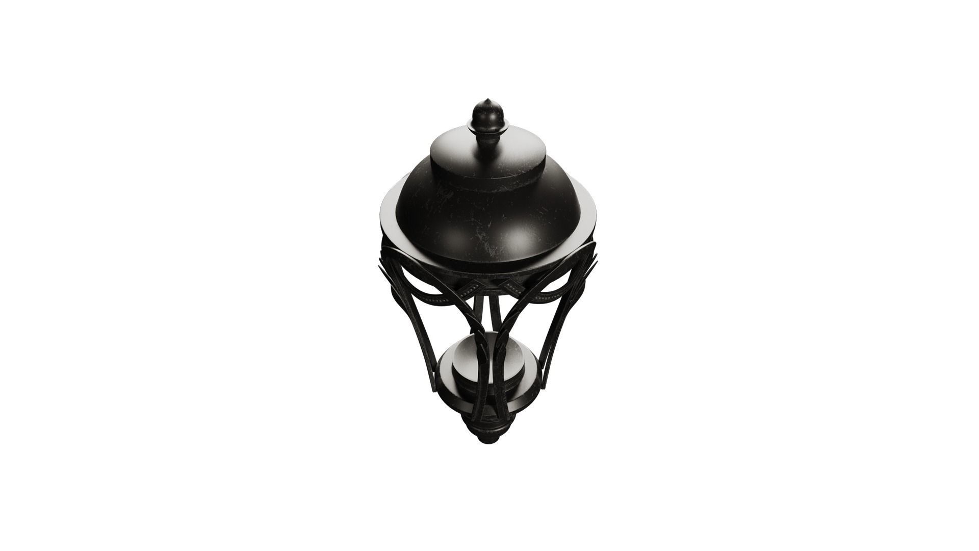 Lantern-5 wrought iron street lamp 3D model_4