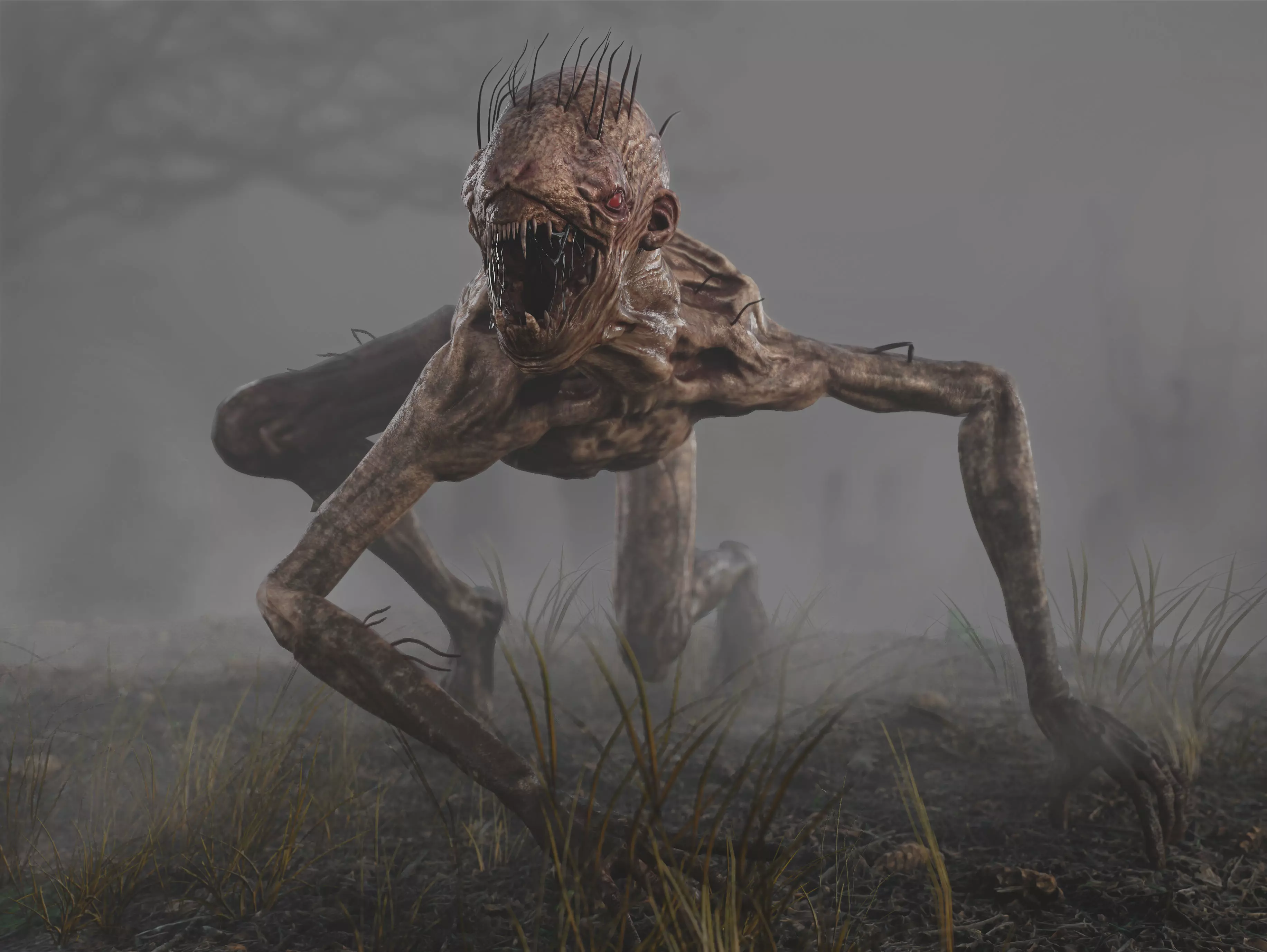 Chupacabra Low-poly 3D model_0