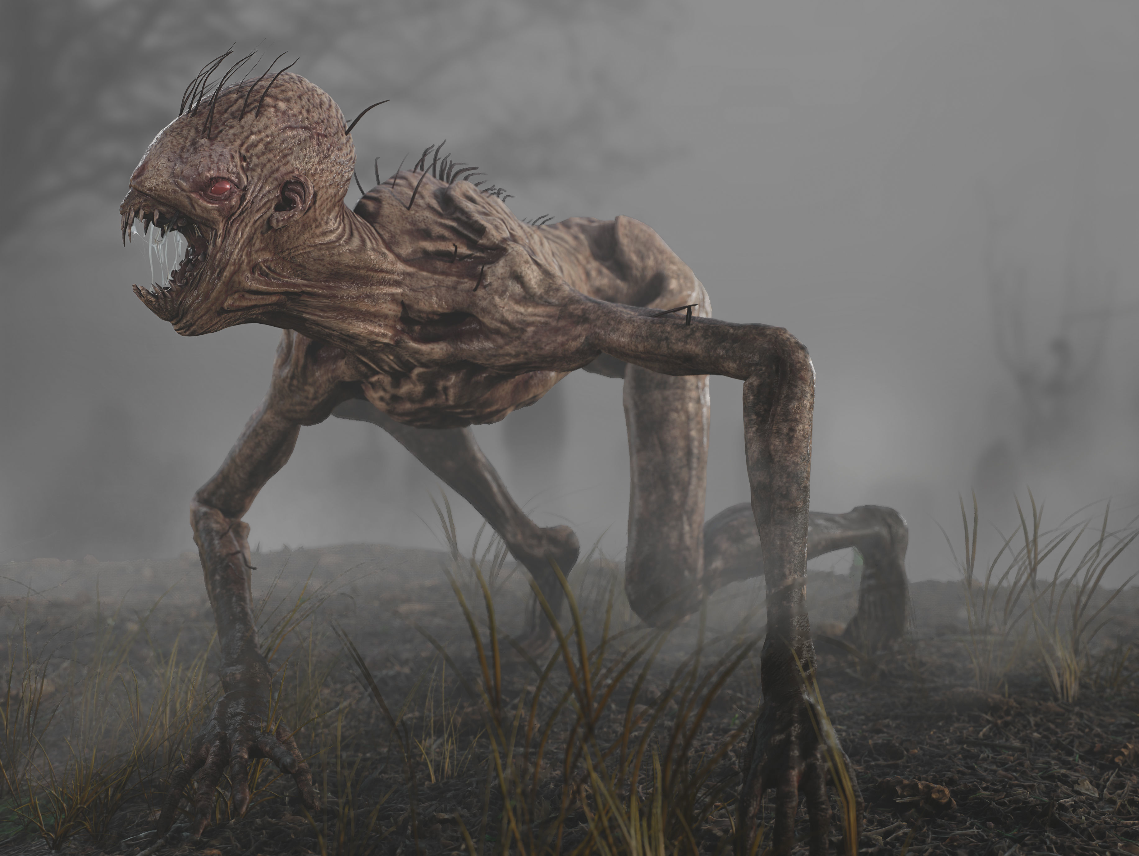 Chupacabra Low-poly 3D model_7