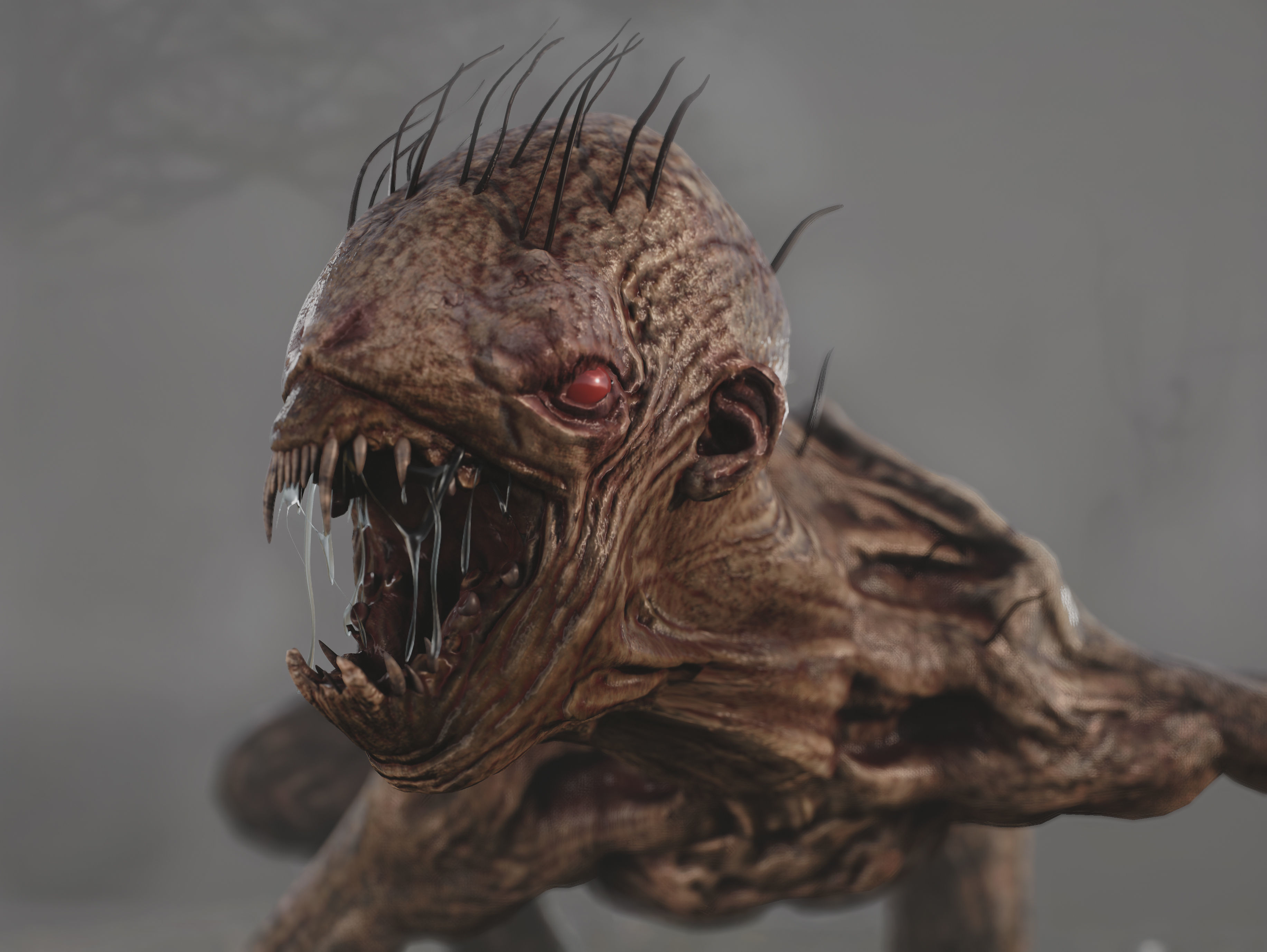 Chupacabra Low-poly 3D model_3