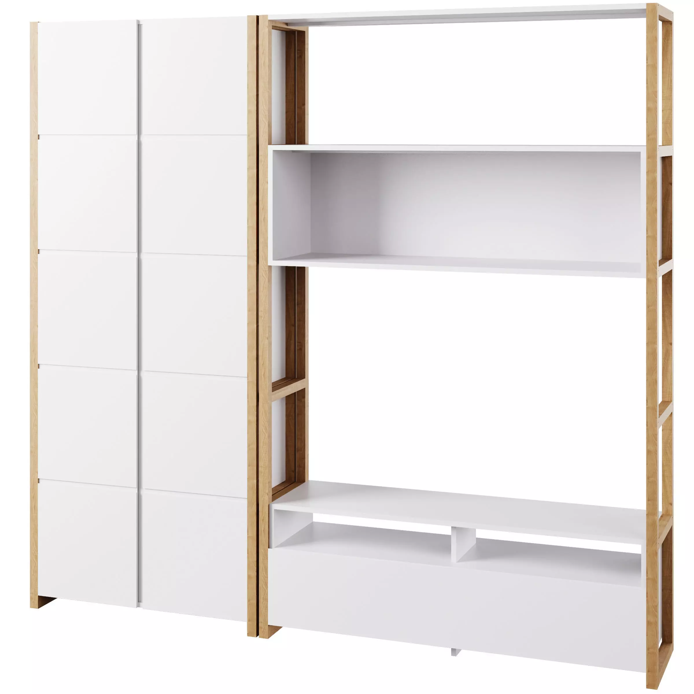 Compo Shelved TV Stand and bookcase Compo by LA REDOUTE 3D model_0