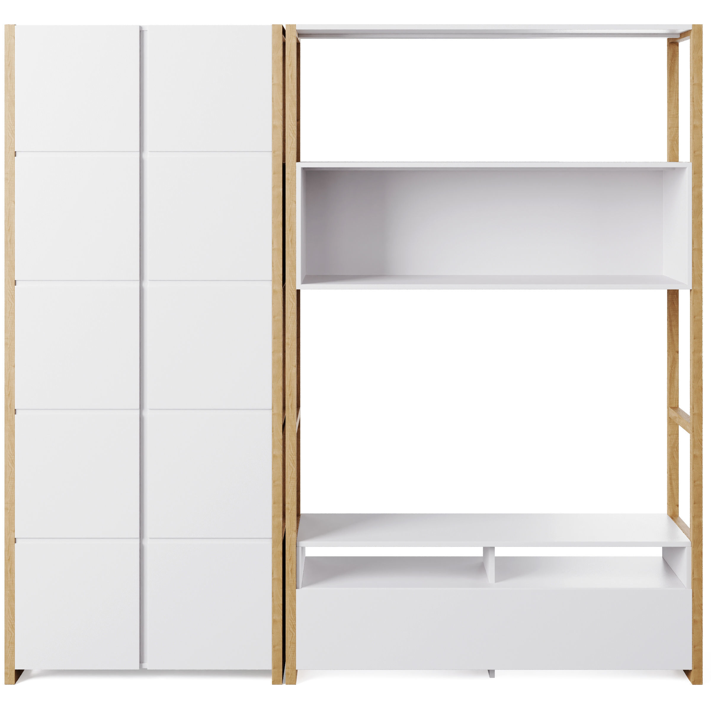 Compo Shelved TV Stand and bookcase Compo by LA REDOUTE 3D model_2