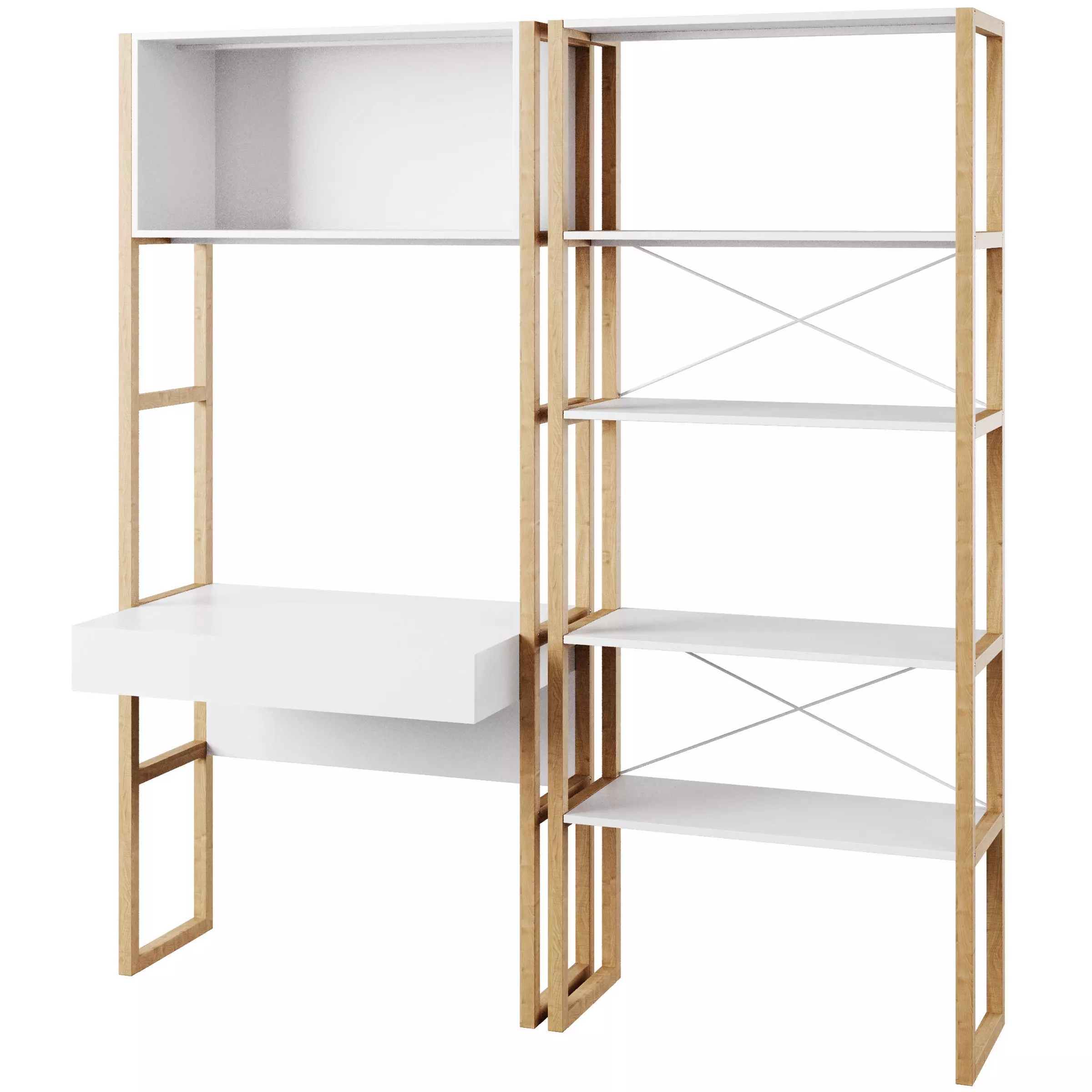 Bookcase for study Compo by LA REDOUTE 3D model_0