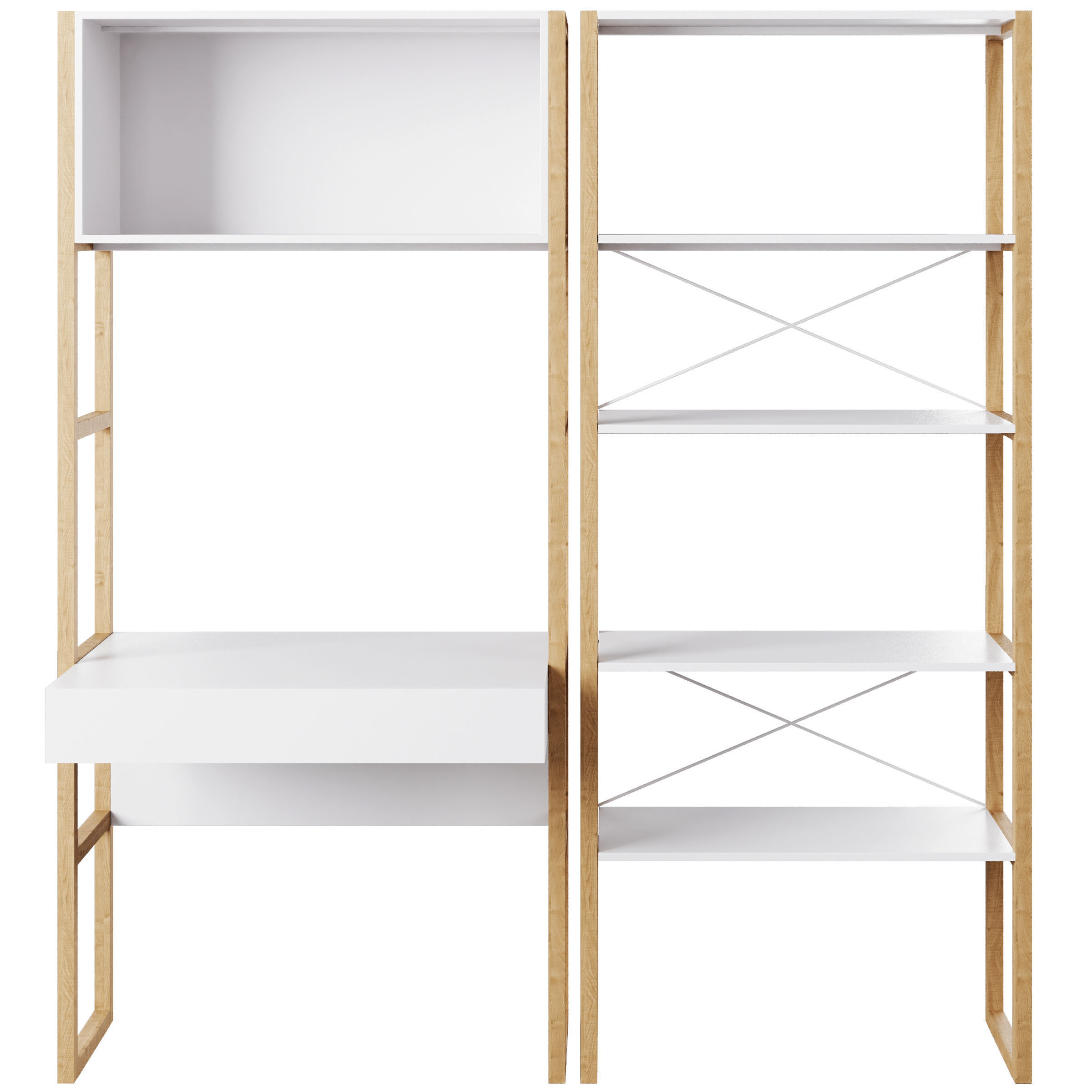 Bookcase for study Compo by LA REDOUTE 3D model_1