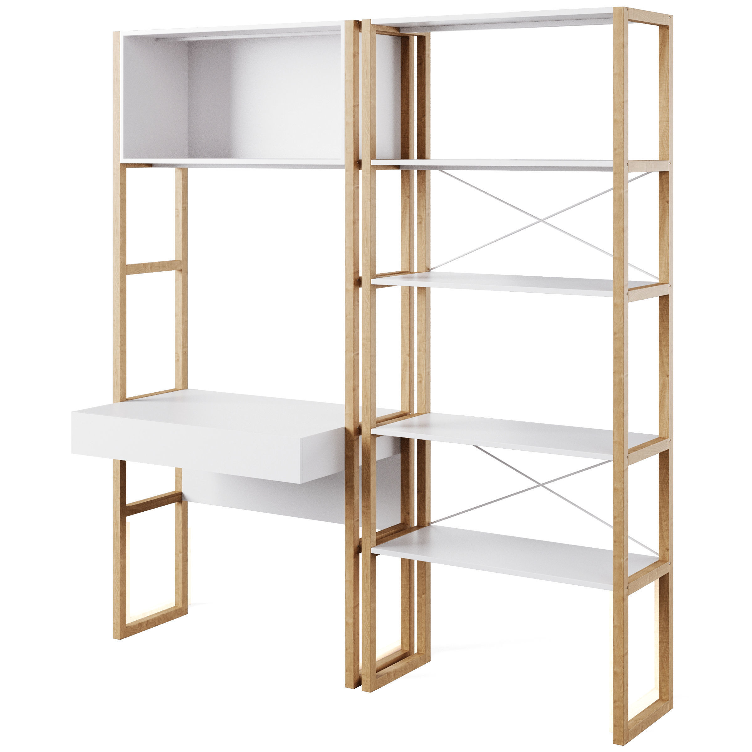 Bookcase for study Compo by LA REDOUTE 3D model_2