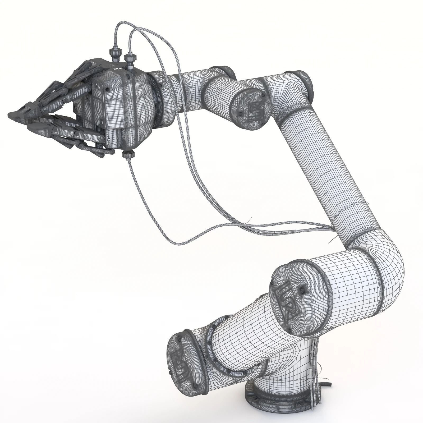 Universal Robots Ur5 With Robotiq Three Finger Adaptive Gripper 3D model_26