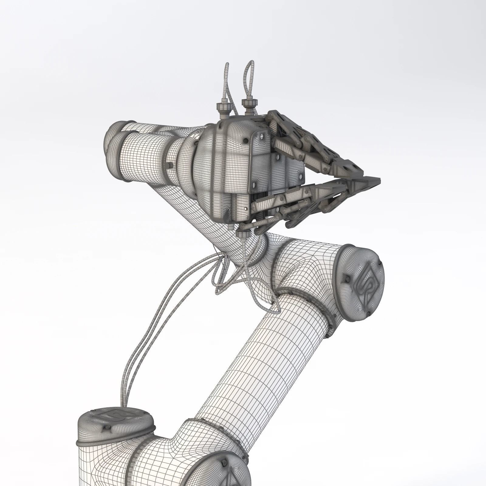 Universal Robots Ur5 With Robotiq Three Finger Adaptive Gripper 3D model_24