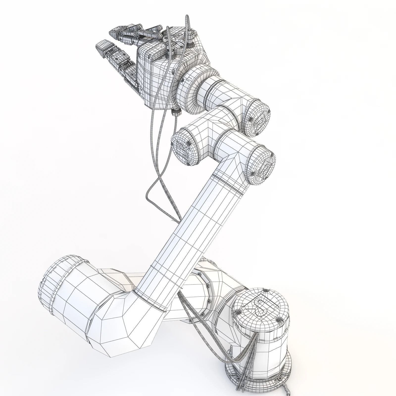 Universal Robots Ur5 With Robotiq Three Finger Adaptive Gripper 3D model_29