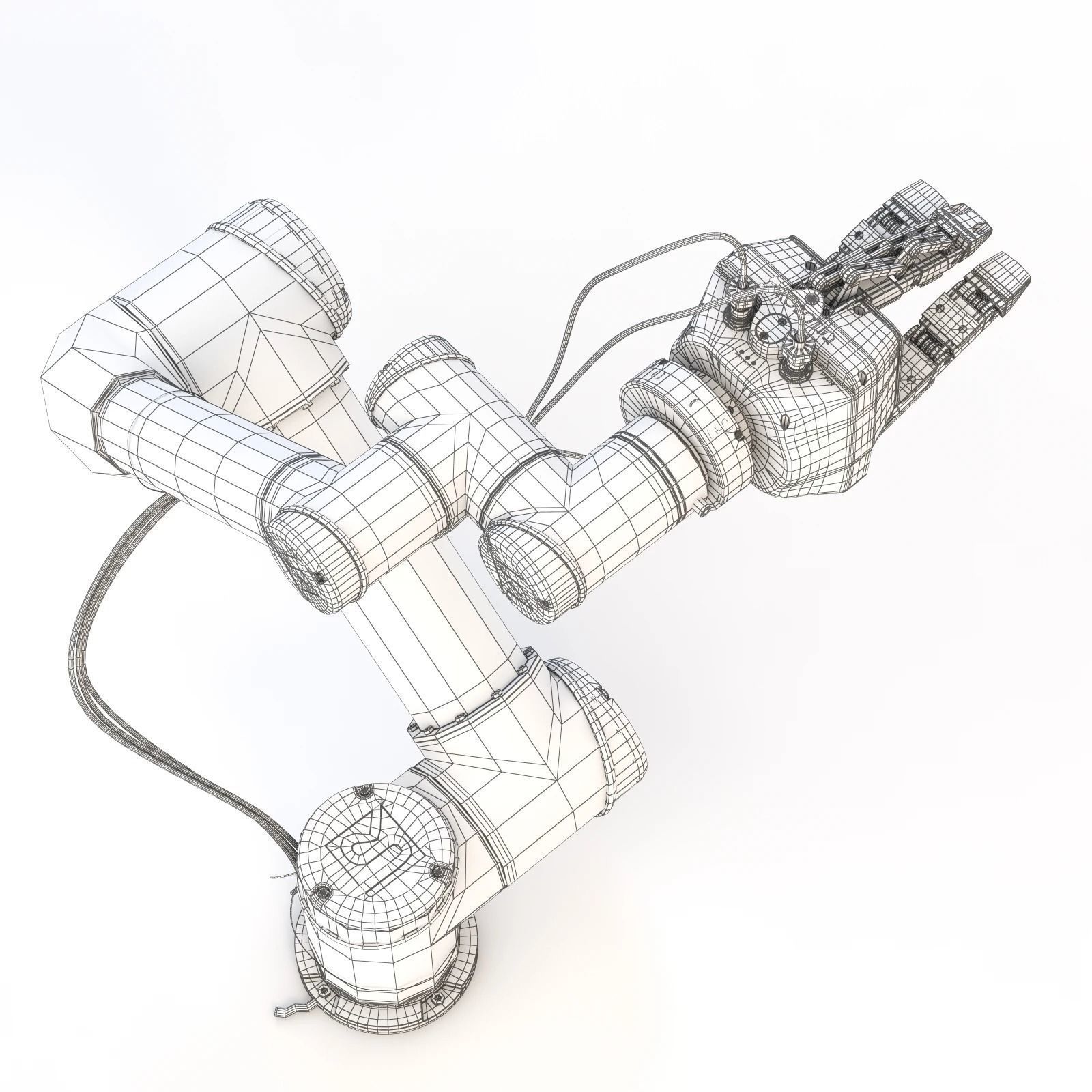 Universal Robots Ur5 With Robotiq Three Finger Adaptive Gripper 3D model_23