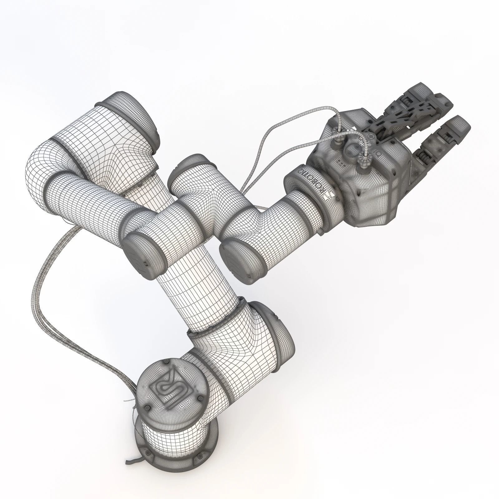 Universal Robots Ur5 With Robotiq Three Finger Adaptive Gripper 3D model_22