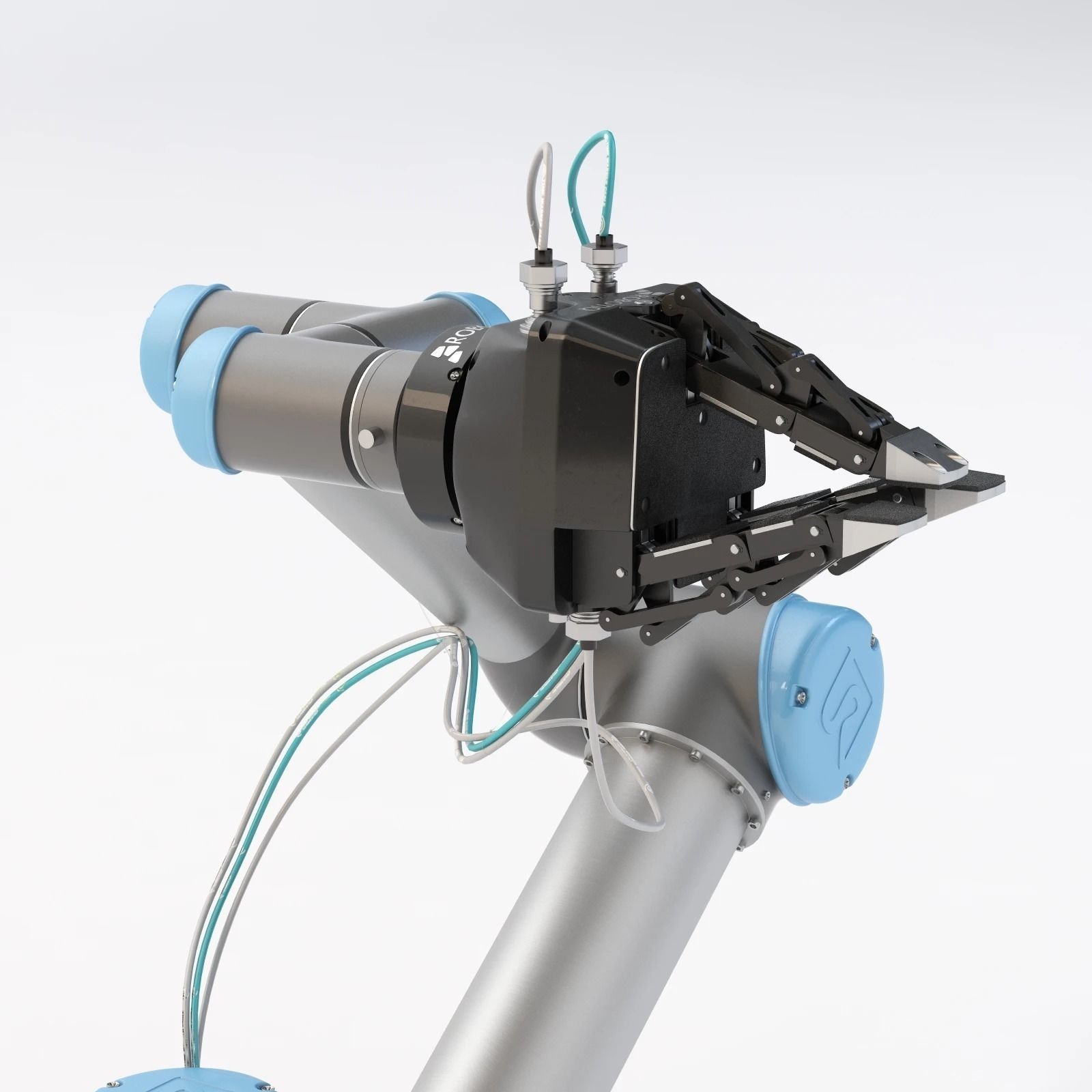 Universal Robots Ur5 With Robotiq Three Finger Adaptive Gripper 3D model_1