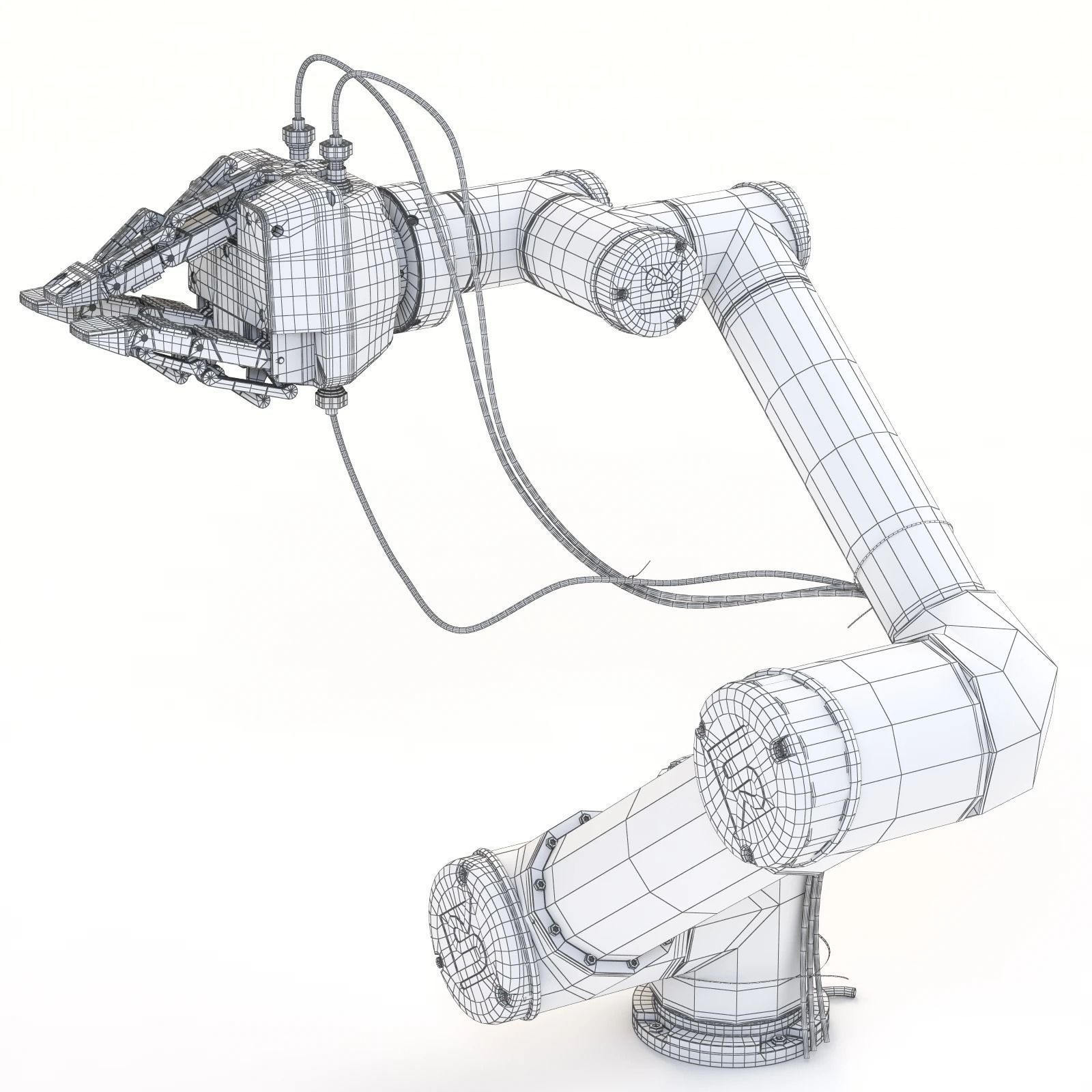 Universal Robots Ur5 With Robotiq Three Finger Adaptive Gripper 3D model_27