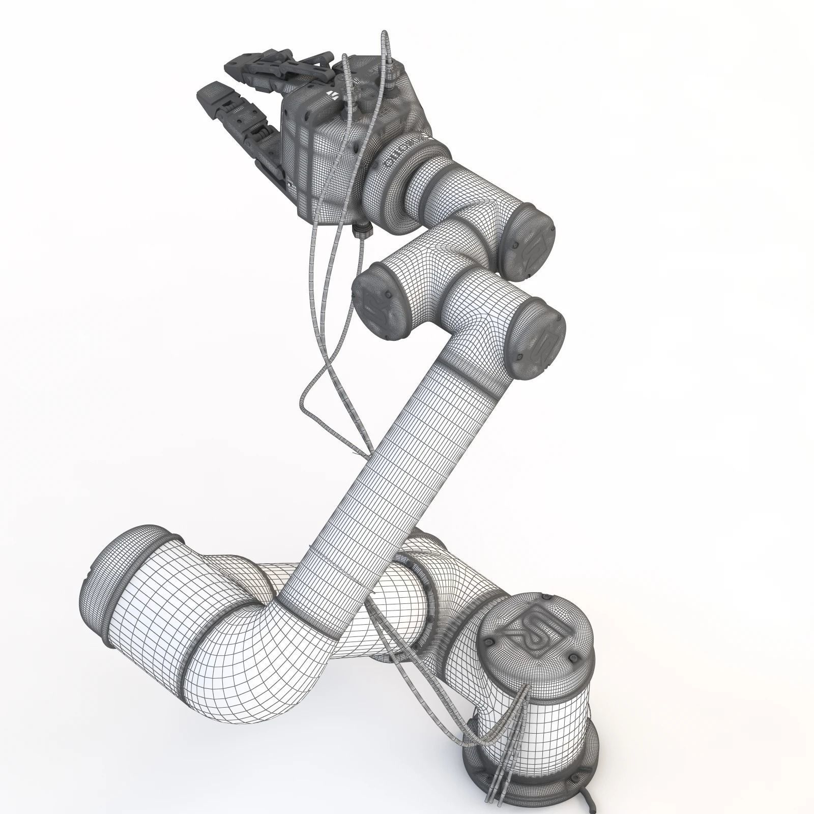 Universal Robots Ur5 With Robotiq Three Finger Adaptive Gripper 3D model_28