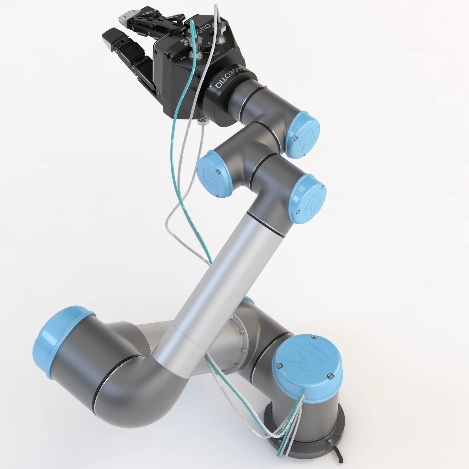 Universal Robots Ur5 With Robotiq Three Finger Adaptive Gripper 3D model_2