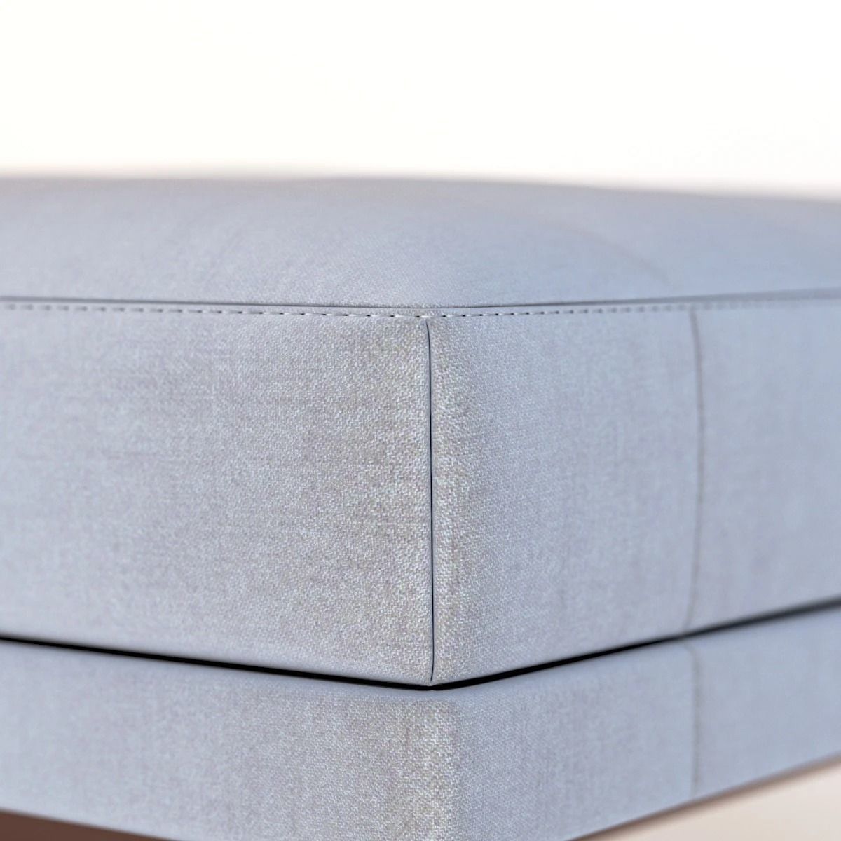 Ultra Detail Upholstered Tuxedo Ottoman Pouf 3D model_10