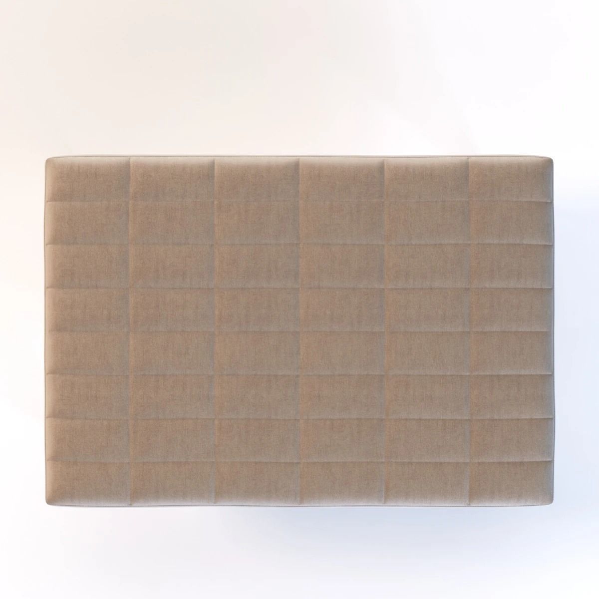 Ultra Detail Upholstered Tuxedo Ottoman Pouf 3D model_9