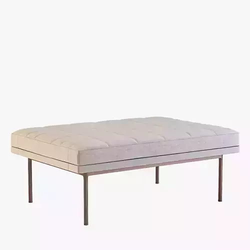 Ultra Detail Upholstered Tuxedo Ottoman Pouf