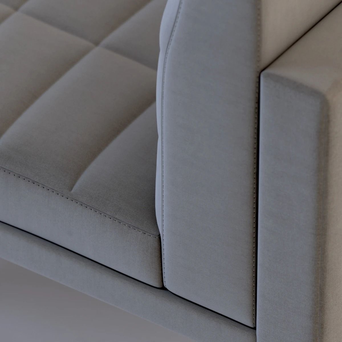 Ultra Detail Upholstered Tuxedo Chaise 3D model_11