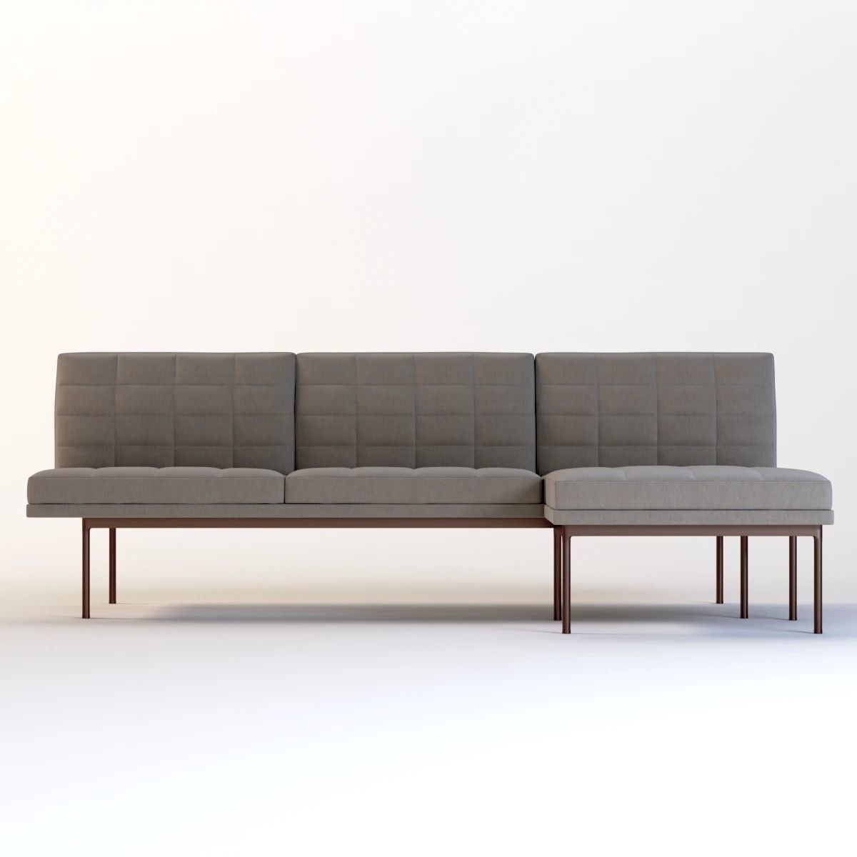 Ultra Detail Upholstered Tuxedo Chaise 3D model_8