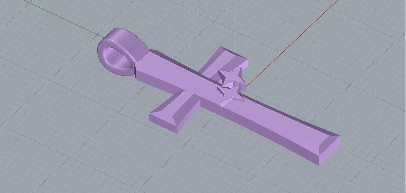 Cross Pendant Design  3D print model_3